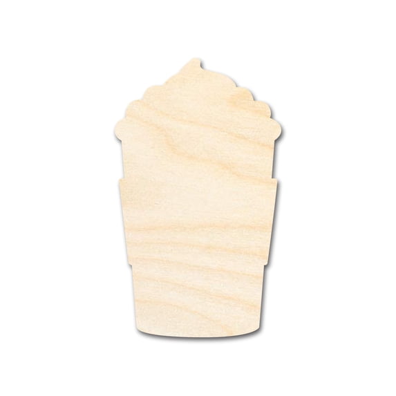 Unfinished Whipped Latte Shape | Craft Cutout 6" / 1/4"