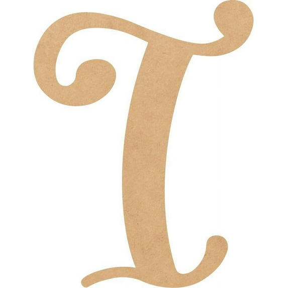Unfinished Wood 10'' Casking Cream Letter I, Craft Wall Hanging