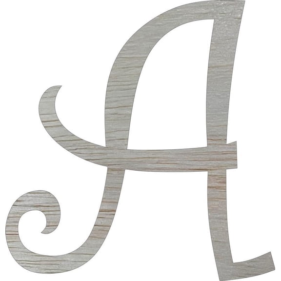 Unfinished Wood 14'' Curlz Letter A, Paintable Craft Alphabet