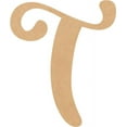 thumbnail image 1 of Unfinished Wood 2'' Casking Cream Letter T, Craft Wall Hanging, 1 of 3
