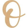 thumbnail image 1 of Unfinished Wood 20'' Casking Cream Letter O, Craft Wall Hanging, 1 of 5