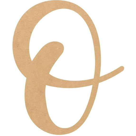 Unfinished Wood 20'' Casking Cream Letter O, Craft Wall Hanging