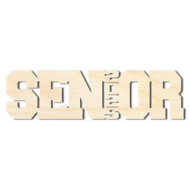 Unfinished Wood 2025 Senior Shape | DIY Craft Cutout | up to 46" DIY 5" / 1/8"