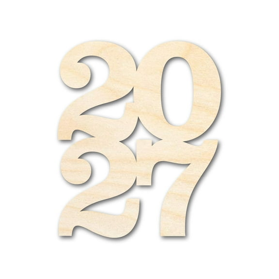 Unfinished Wood 2027 Shape | DIY Craft Cutout 3" / 1/4"