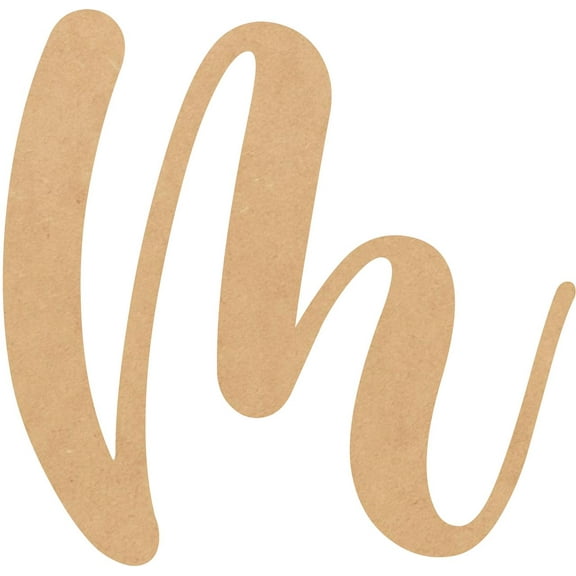 Unfinished Wood 22'' Casking Cream Letter M, Craft Wall Hanging