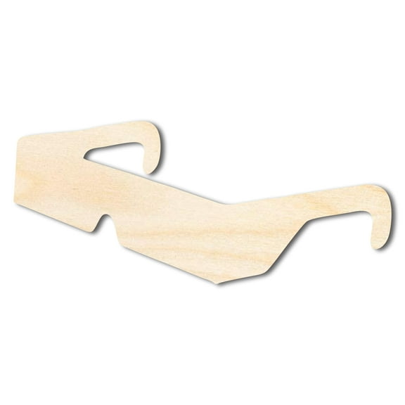 Unfinished Wood 3D Glasses Shape 5" / 1/8"