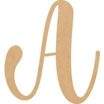 Unfinished Wood 4'' Casking Cream Letter A, Craft Wall Hanging