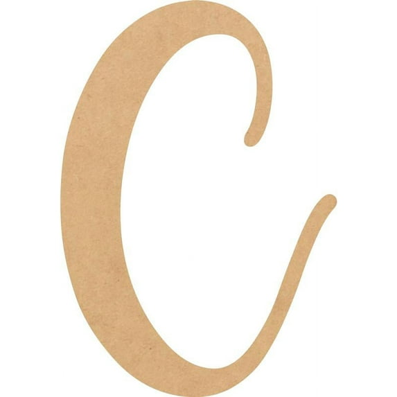 Unfinished Wood 4'' Casking Cream Letter C, Craft Wall Hanging