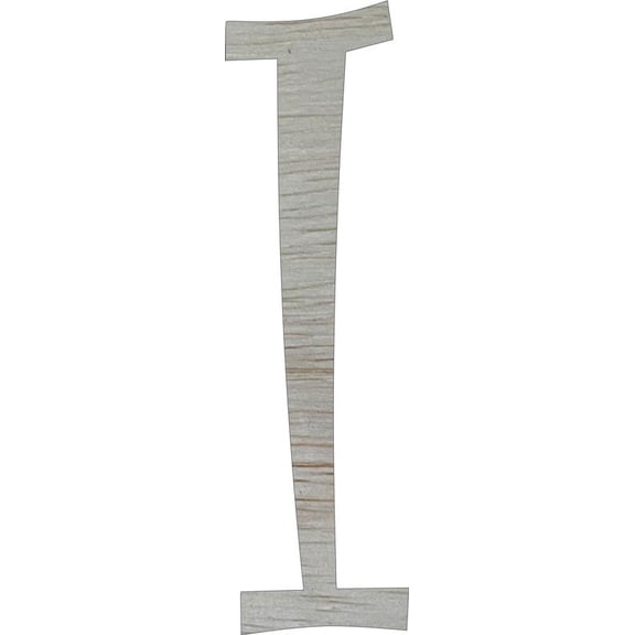 Unfinished Wood 4'' Curlz Letter I, Wall Hanging