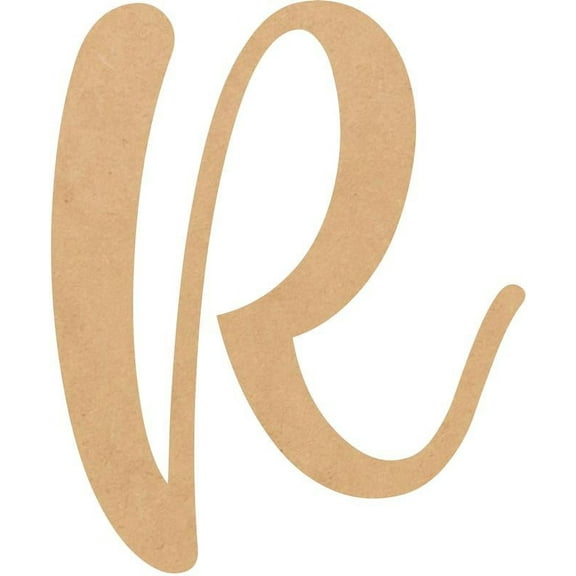 Unfinished Wood 5'' Casking Cream Letter R, Craft Wall Hanging