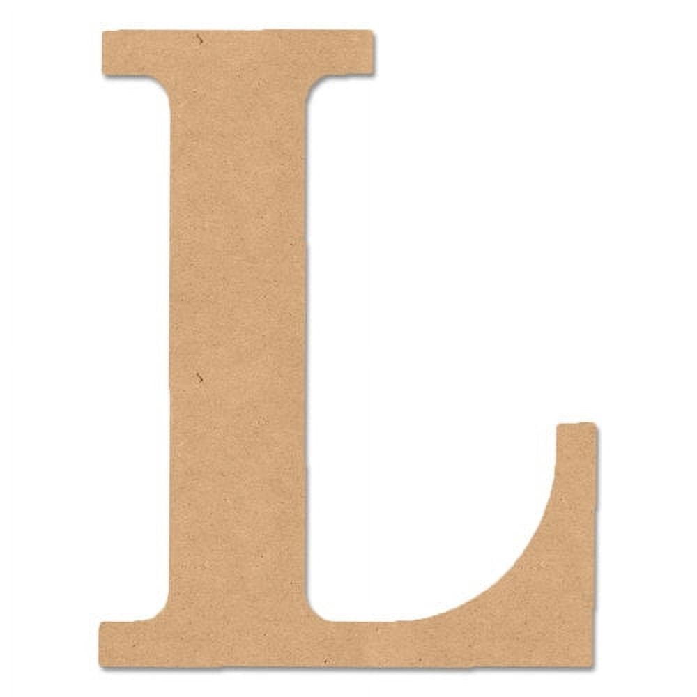 Unfinished Wood 5" Classic Font Letter L