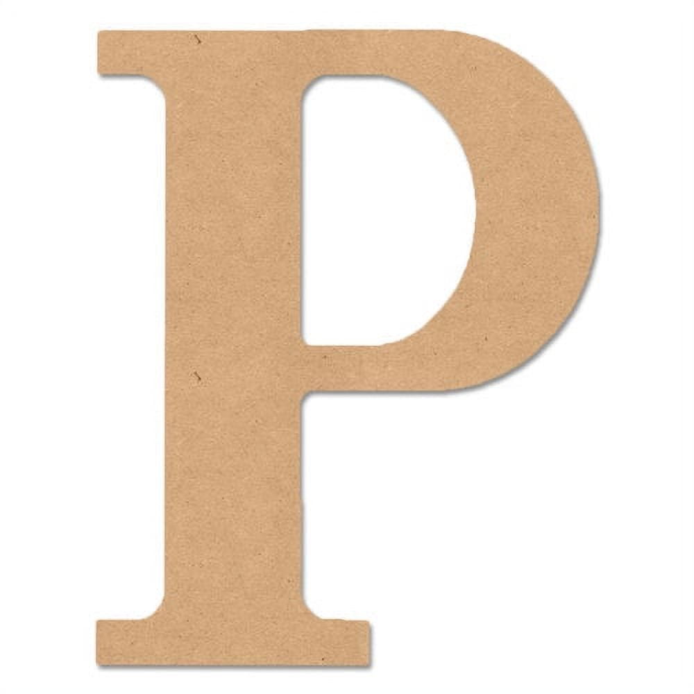 Unfinished Wood 5" Classic Font Letter P