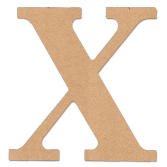 Unfinished Wood 5" Classic Font Letter X