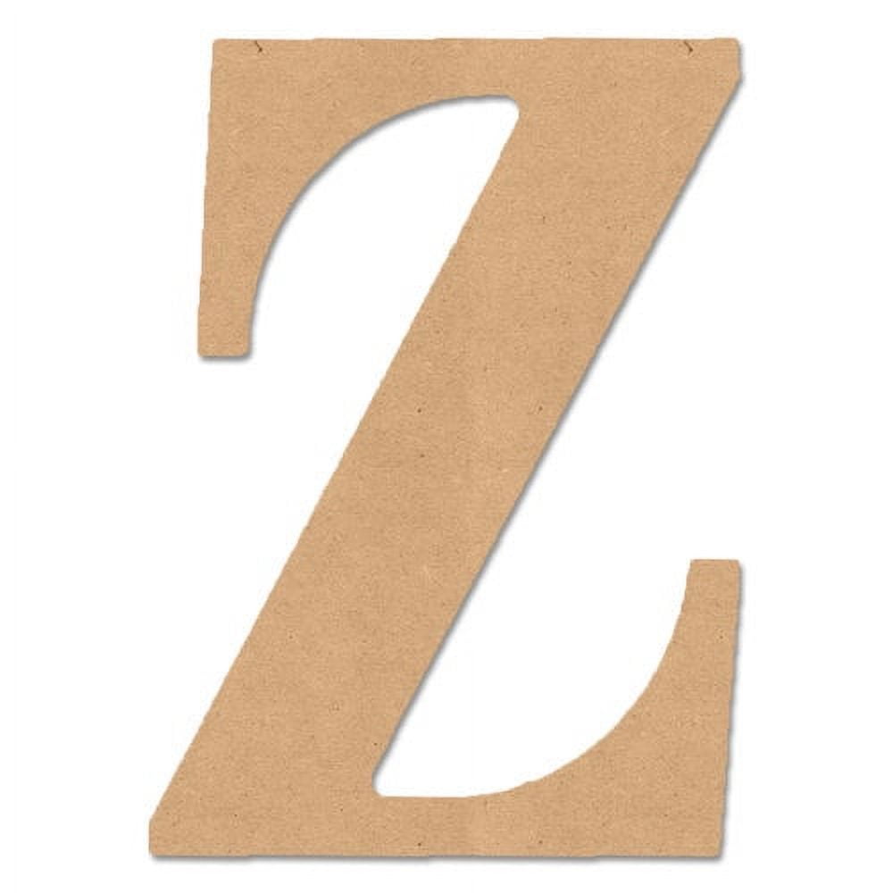Unfinished Wood 5" Classic Font Letter Z