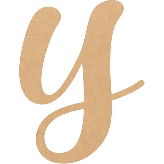 Unfinished Wood 7'' Casking Cream Letter Y, Craft Wall Hanging