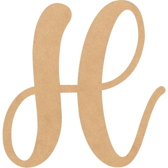 Unfinished Wood 8'' Casking Cream Letter H, Craft Wall Hanging