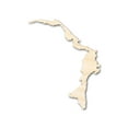 thumbnail image 1 of Unfinished Wood Abaco Island Shape - Bahamas Country Craft - up to 46" DIY 42" / 3/4", 1 of 4
