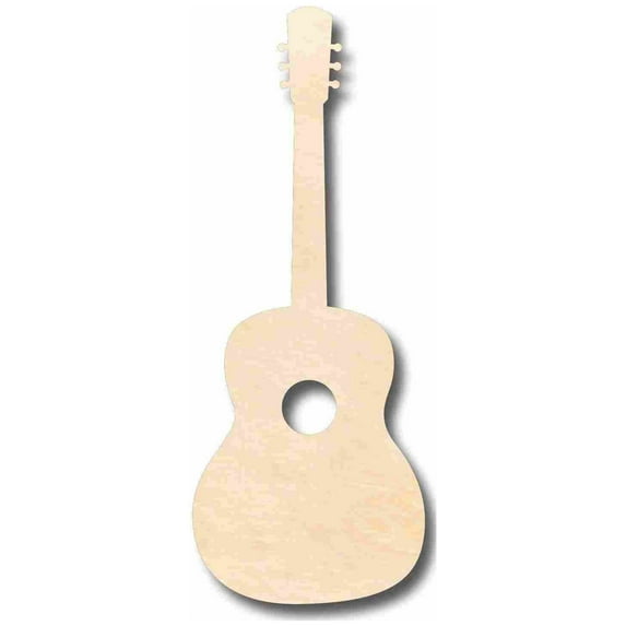 Unfinished Wood Acoustic Guitar Silhouette - Craft- up to 46" DIY 18" / 1"