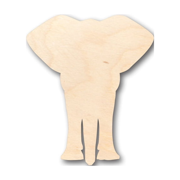 Unfinished Wood African Wildlife Elephant Shape - Craft - up to 46" DIY 24" / 1/8"