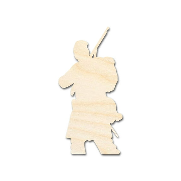 Unfinished Wood Aiming Soldier Shape 16" / 1/8"