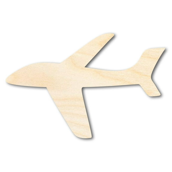 Unfinished Wood Airplane Shape | Craft Cutout 14" / 1/8"