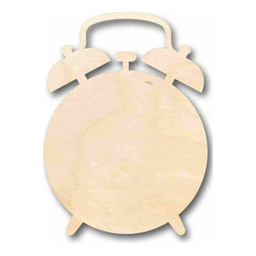 Unfinished Wood Alarm Clock Silhouette - Craft- up to 46" DIY 7" / 1/8"