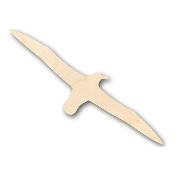 Unfinished Wood Albatross Bird Shape - Animal - Wildlife - Craft - up to 46" DIY 5" / 1/8"