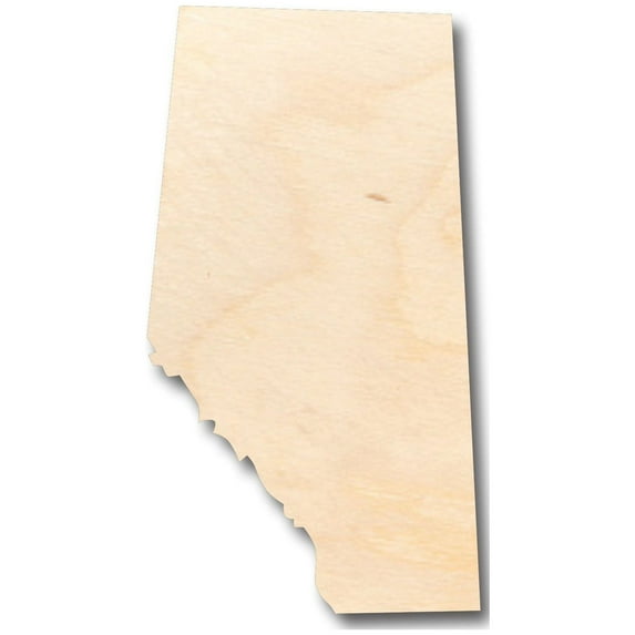 Unfinished Wood Alberta Shape - Canada - Craft - up to 46" DIY 18" / 1/4"