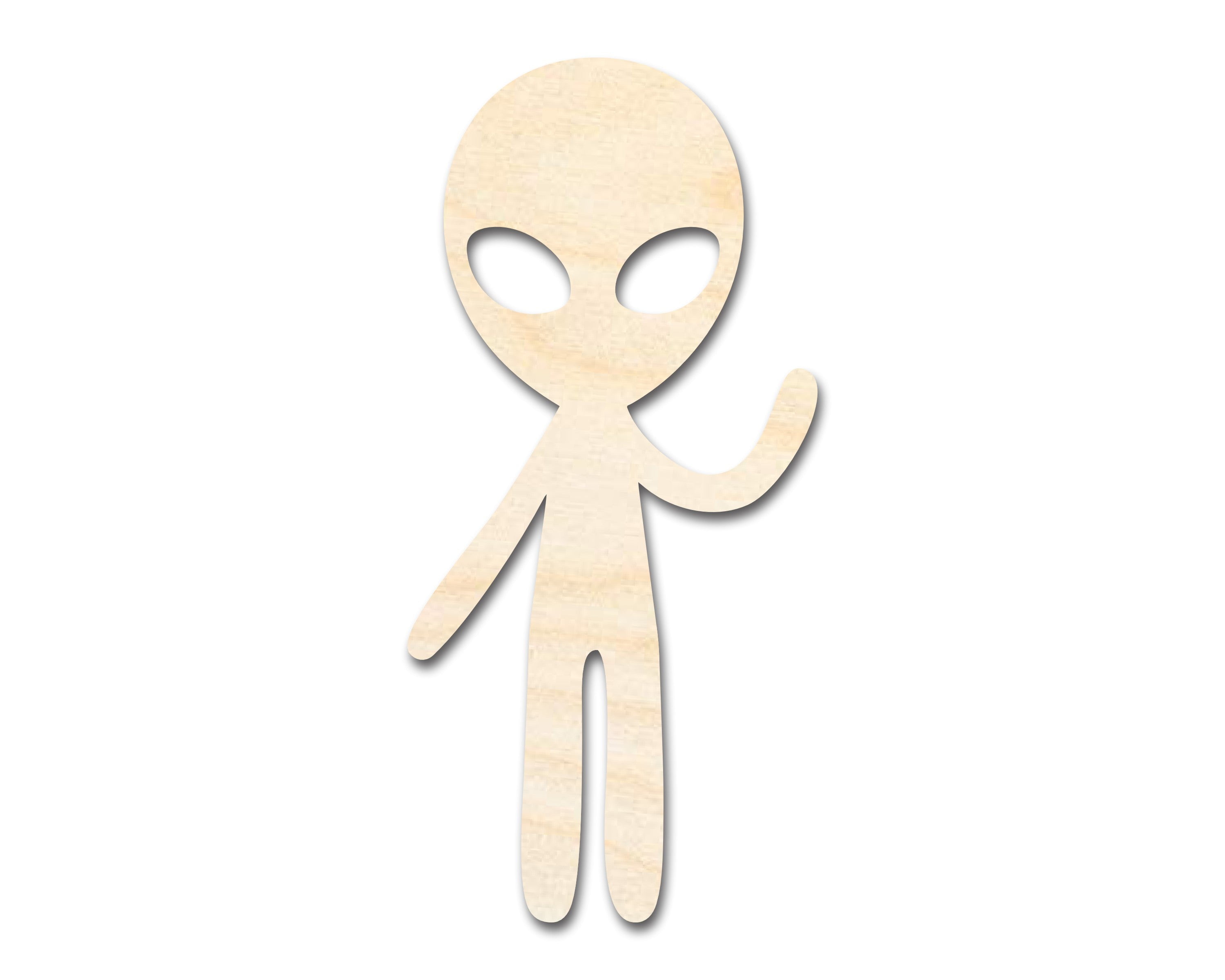 Unfinished Wood Alien Greetings Shape - Craft - up to 46