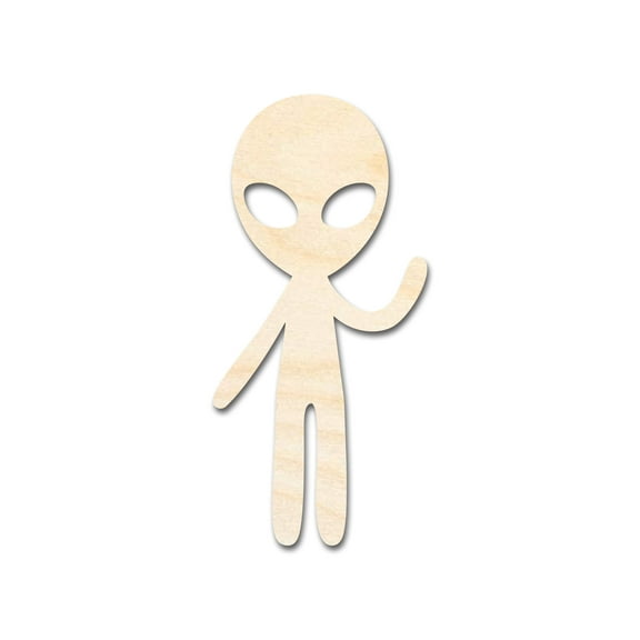 Unfinished Wood Alien Greetings Shape - Craft - up to 46" 3" / 1/4"