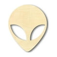 thumbnail image 1 of Unfinished Wood Alien Head - Outer Space - Craft - up to 46" DIY 10" / 1/2", 1 of 3