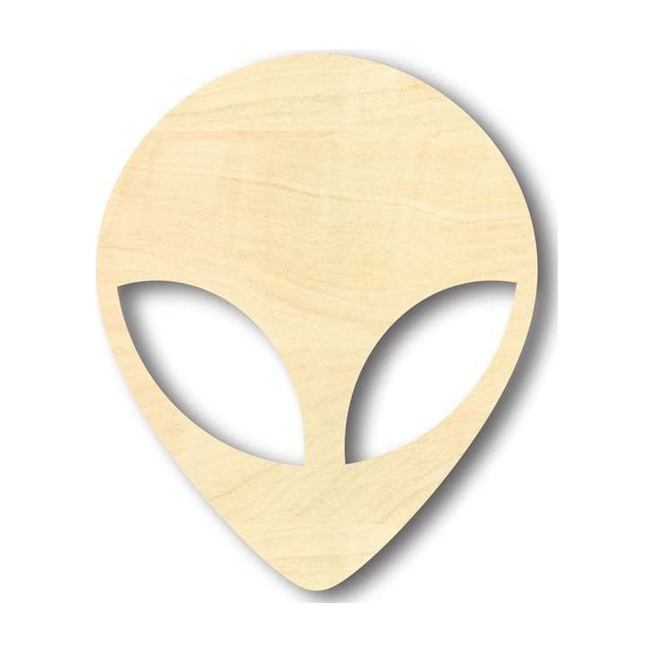 Unfinished Wood Alien Head - Outer Space - Craft - up to 46