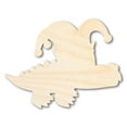 thumbnail image 1 of Unfinished Wood Alligator Jester Shape 12" / 1", 1 of 3