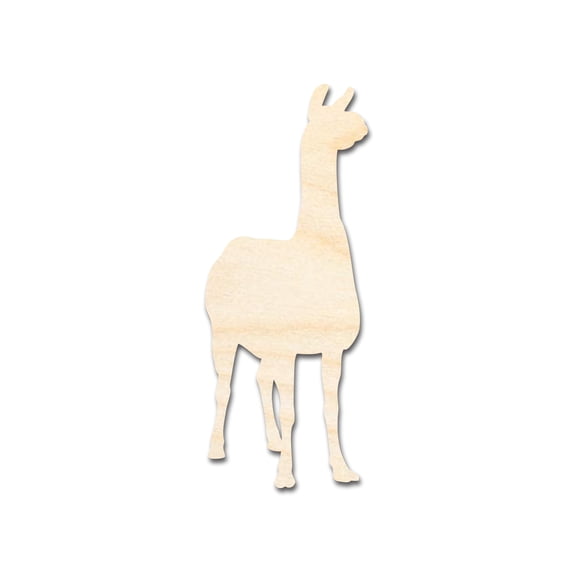 Unfinished Wood Alpaca Shape - Craft - up to 46" DIY 14" / 1/2"