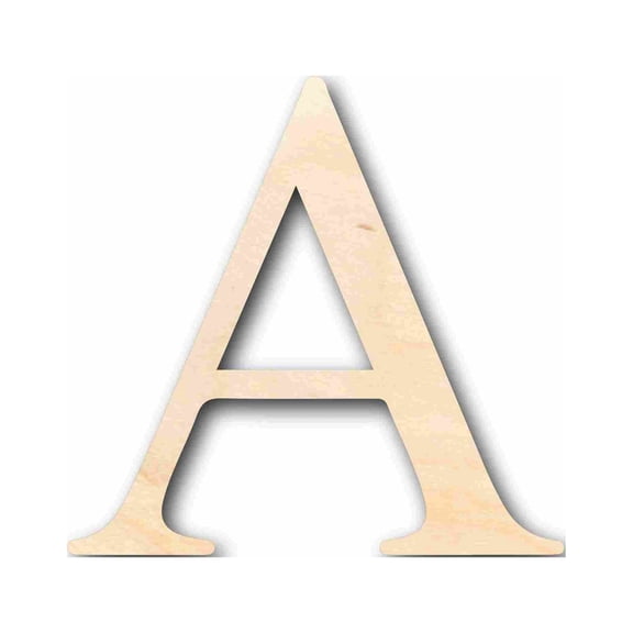 Unfinished Wood Alpha Silhouette - Craft- up to 46" DIY 20" / 1/2"