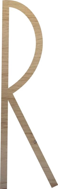 Unfinished Wood Alphabet Letter R, Blonde 6'' Tall Wood Material Letter ...