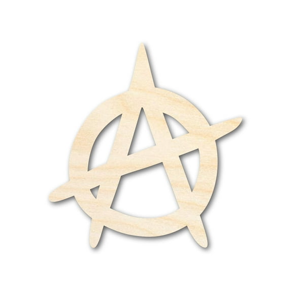 Unfinished Wood Anarchy Symbol 16" / 3/4"