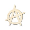 thumbnail image 1 of Unfinished Wood Anarchy Symbol | DIY Craft Cutout 6" / 1/8", 1 of 4
