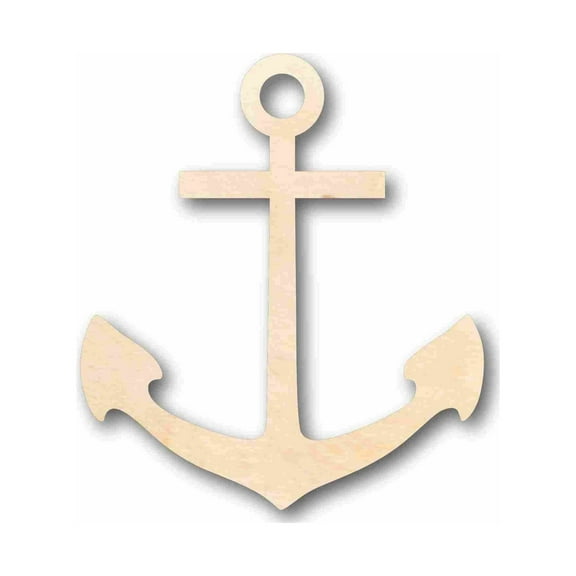 Unfinished Wood Anchor Silhouette - Craft- up to 46" DIY 4" / 1/4"
