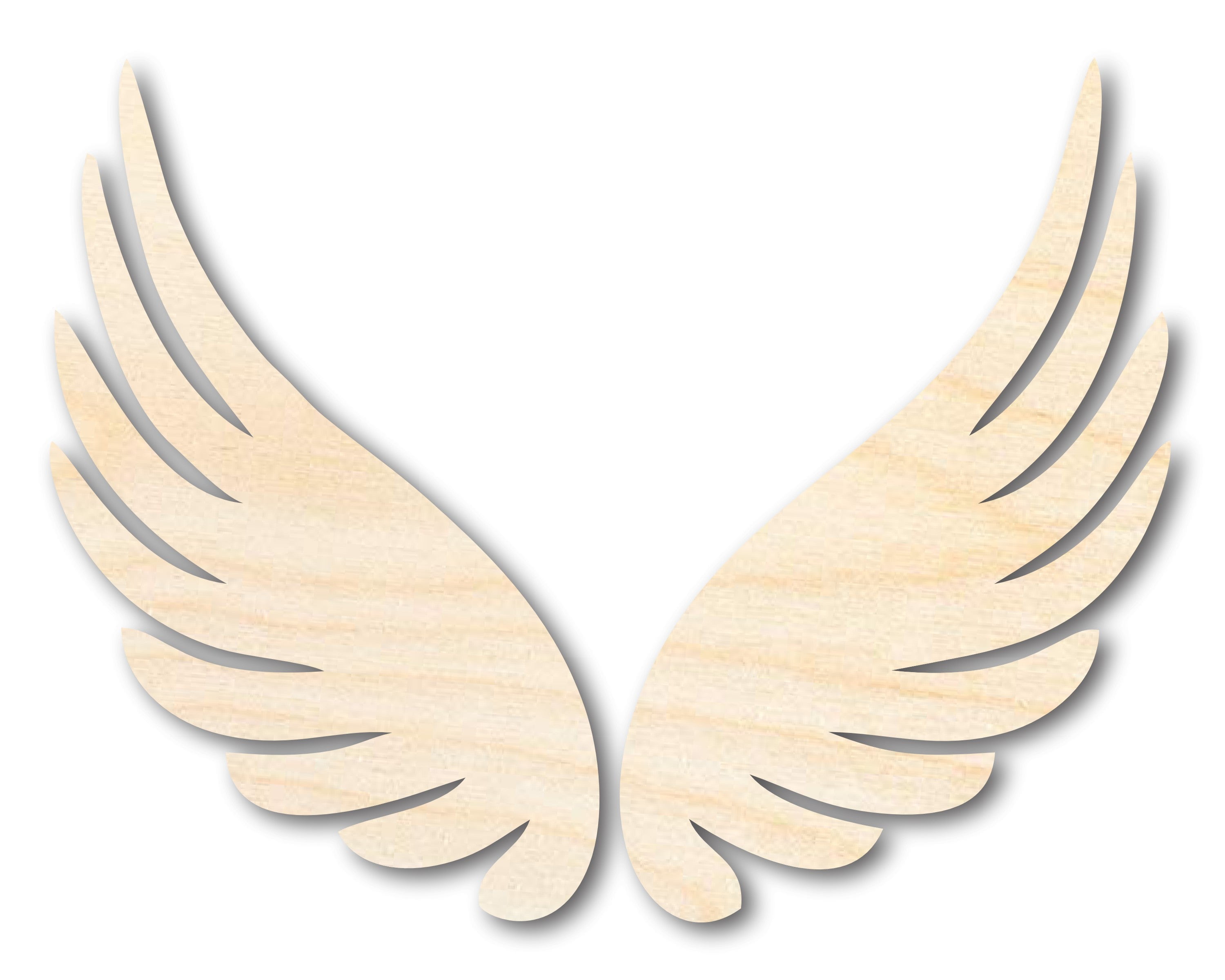 10Pcs Wood DIY Angel Wings Wooden Chips Decorative Embellishments Crafts  Scrapbook Handmade Button Accessories