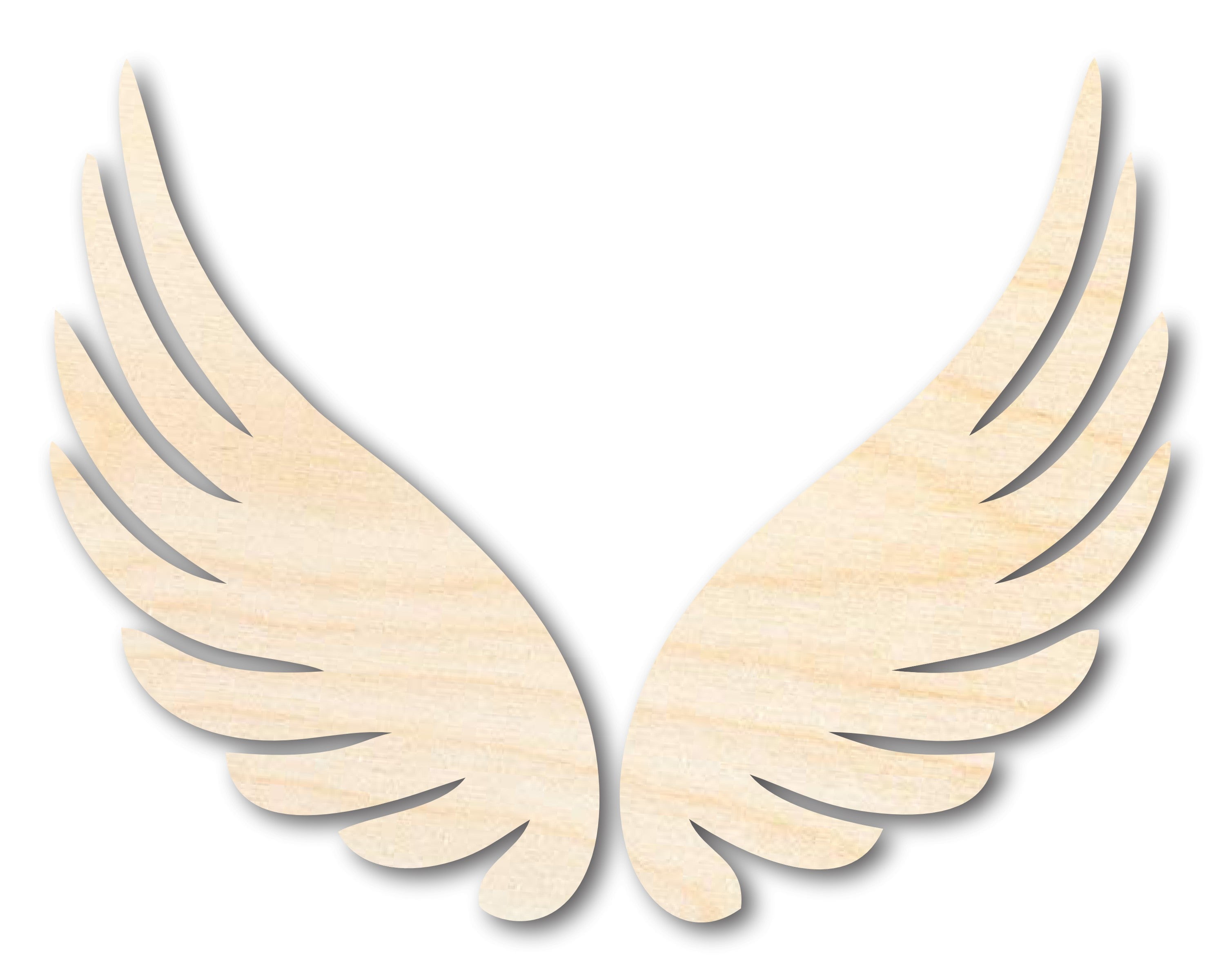 Unfinished Wood Angel Wings Shape Craft up to 36" 36" / 1/4