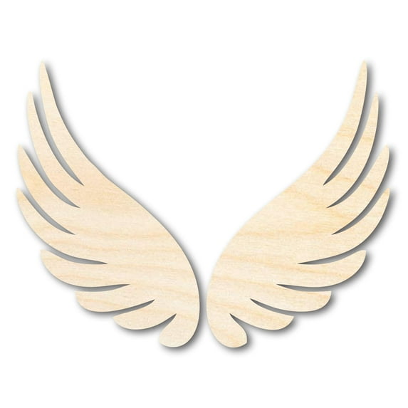 Unfinished Wood Angel Wings Shape - Craft - up to 46" 36" / 1/2"