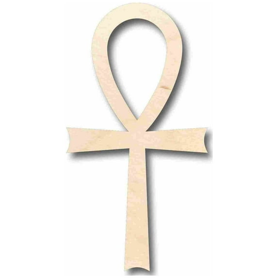 Unfinished Wood Ankh Silhouette - Craft- up to 46" DIY 5" / 1/4"