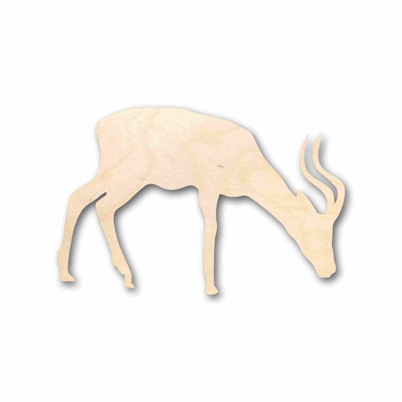Unfinished Wood Antelope Silhouette - Craft- up to 46" DIY 14" / 1/8"