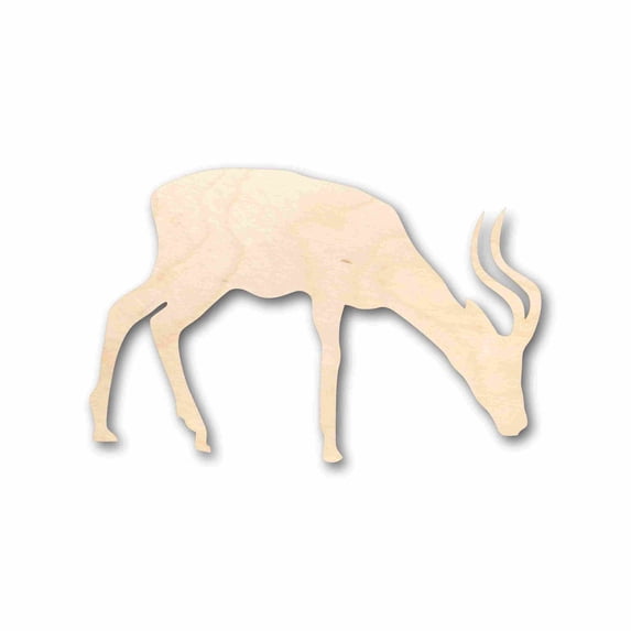 Unfinished Wood Antelope Silhouette - Craft- up to 46" DIY 18" / 1/2"
