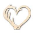 thumbnail image 1 of Unfinished Wood Antler Heart Shape - Craft - up to 46" DIY 12" / 3/4", 1 of 3