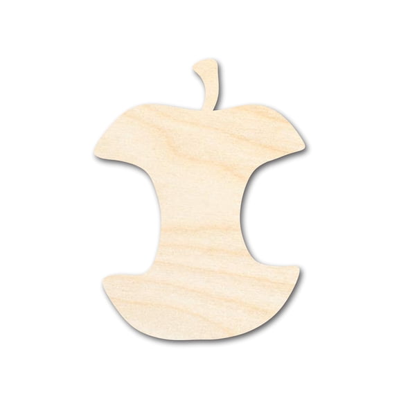 Unfinished Wood Apple Core Shape | DIY Fruit Craft 5" / 1/8"