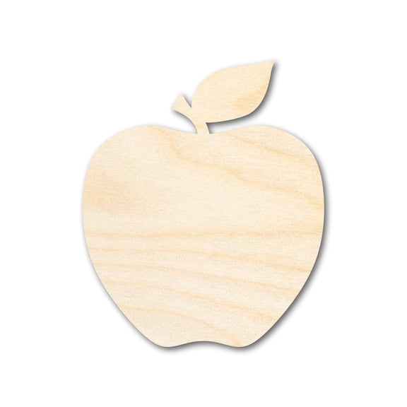 Unfinished Wood Apple Shape | DIY School Teacher Craft 14" / 1"