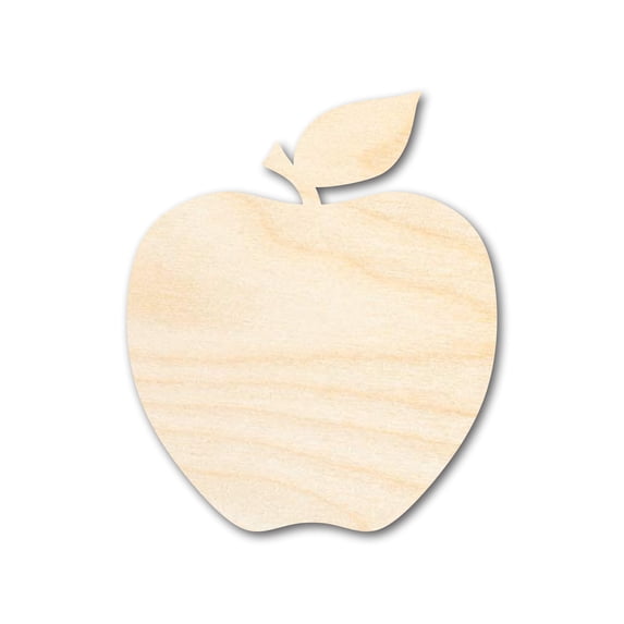 Unfinished Wood Apple Shape | DIY School Teacher Craft 7" / 1/2"