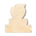 thumbnail image 1 of Unfinished Wood Apple and Books Shape - Craft - up to 46" DIY 14" / 1/2", 1 of 3